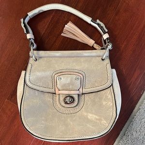 Coach, gray and pink handbag